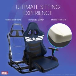 Neo Chair PRIME Captain America Edition [Footrest Ver.] (MV-ARC-CA-R) Marvel Gaming