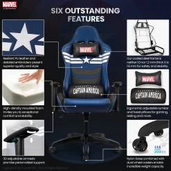 Neo Chair PRIME Captain America Edition (MV-ARC-CA) 11 Neo Chair PRIME Captain America Edition (MV-ARC-CA)