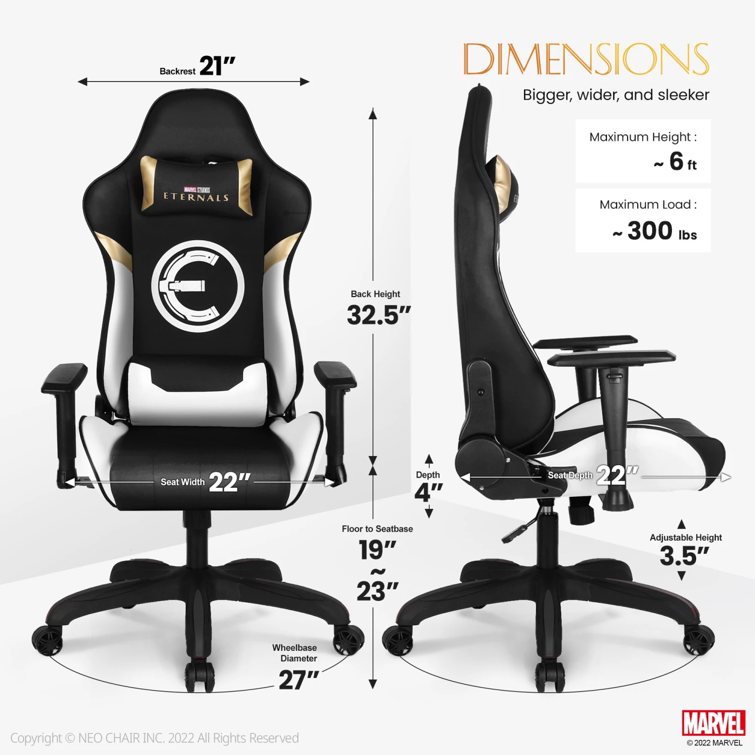 Neo Chair ETERNALS Gaming Chair-Eternals (MV-ETN-ET) 7 Neo Chair ETERNALS Gaming Chair-Eternals (MV-ETN-ET)