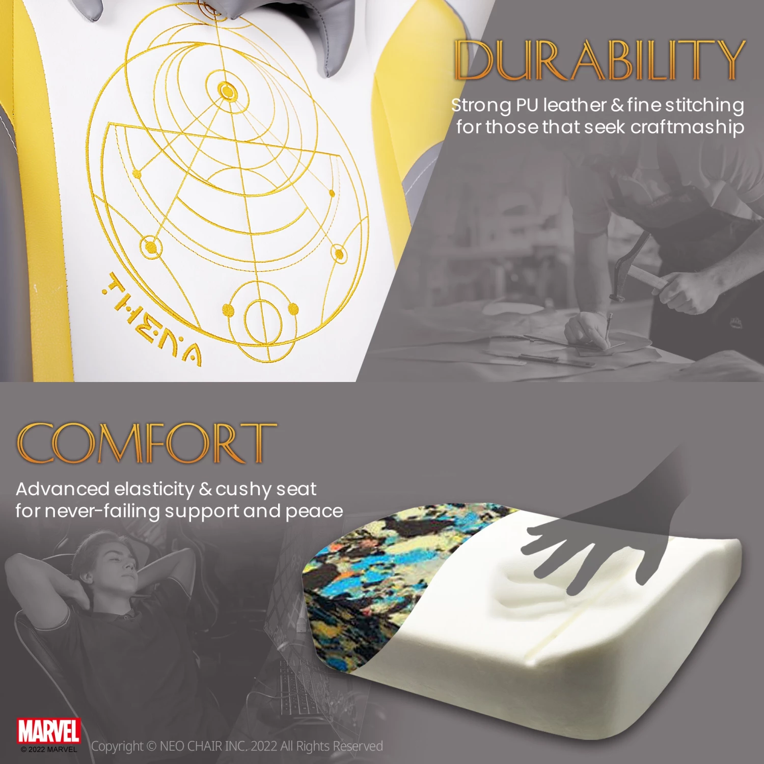 Neo Chair Marvel Gaming ETERNALS Gaming Chair- Thena (MV-ETN-TH) 6 Neo Chair Marvel Gaming ETERNALS Gaming Chair- Thena (MV-ETN-TH)