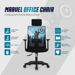 Neo Chair Marvel Gaming MK10 Captain America Edition [Headrest Ver.] (MV-M10H-CA)