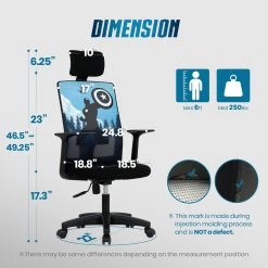 Neo Chair Marvel Gaming MK10 Captain America Edition [Headrest Ver.] (MV-M10H-CA)