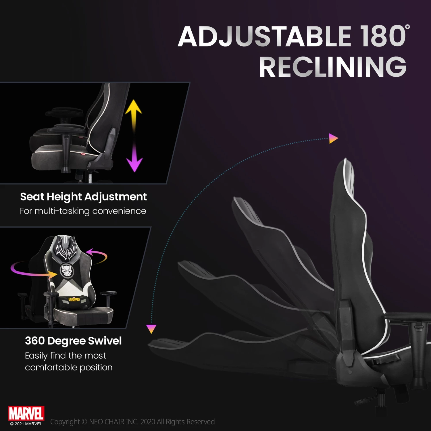 Neo Chair ULTIMATE Black Panther Edition (MV-RAP-BP) 7 Neo Chair ULTIMATE Black Panther Edition (MV-RAP-BP)